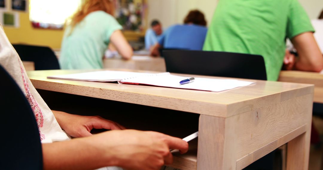 Student Cheating During Exam in Classroom Setting - Free Images, Stock Photos and Pictures on Pikwizard.com