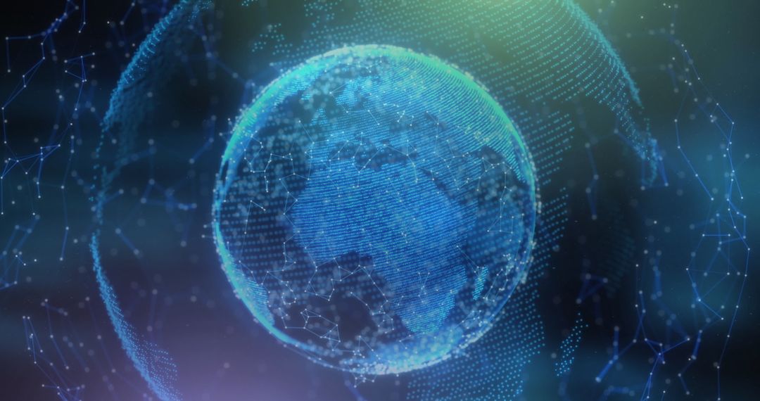 Global Connectivity Concept with Digital Network Sphere