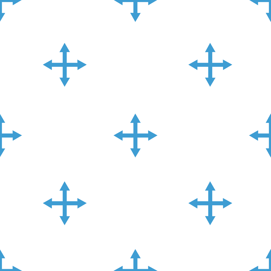 Seamless Blue Arrow Cross Pattern on Transparent Background