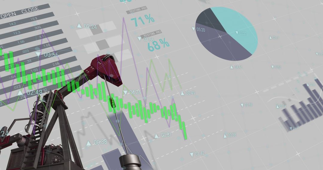Interactive Financial Graphs with Industrial Automation Theme