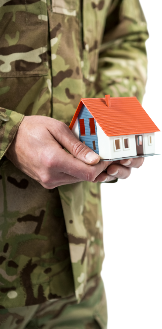 Military Soldier Holding Small Model House with Transparent Background - Download Free Stock Images Pikwizard.com