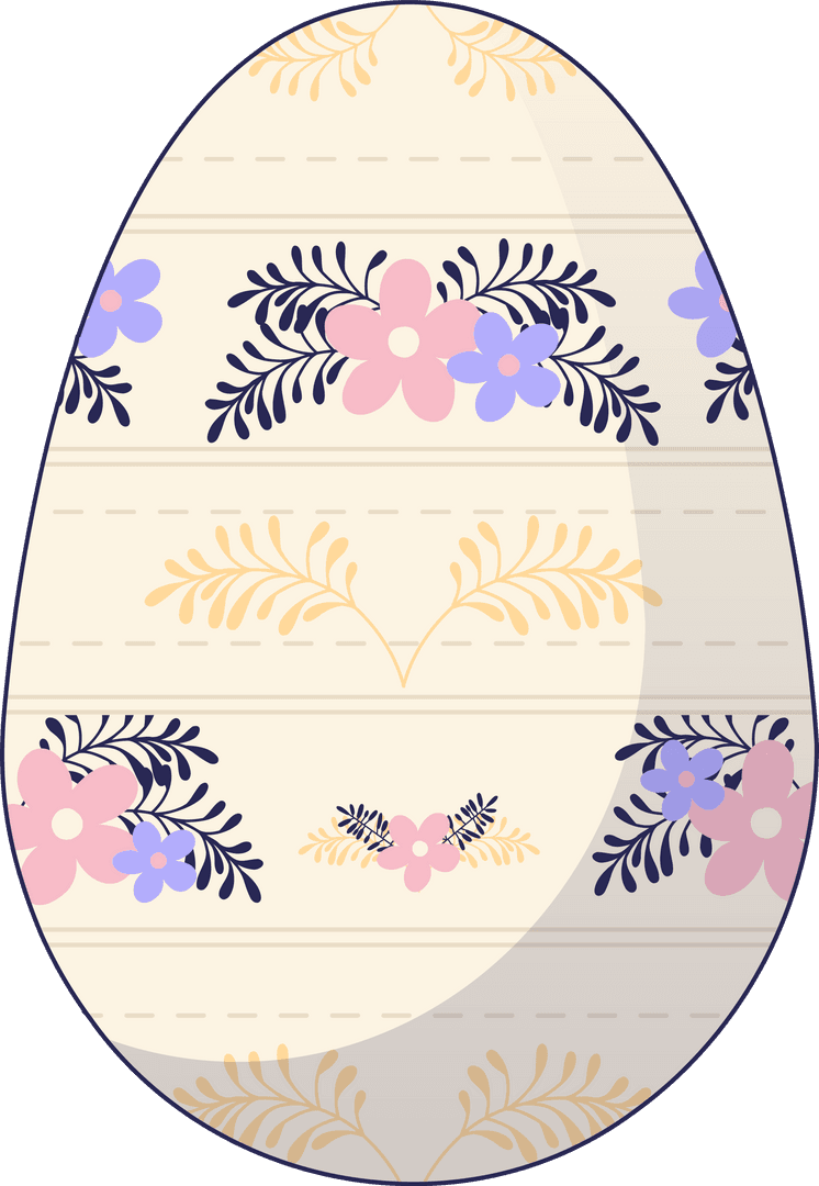 Floral Motif Decorative Egg with Transparency