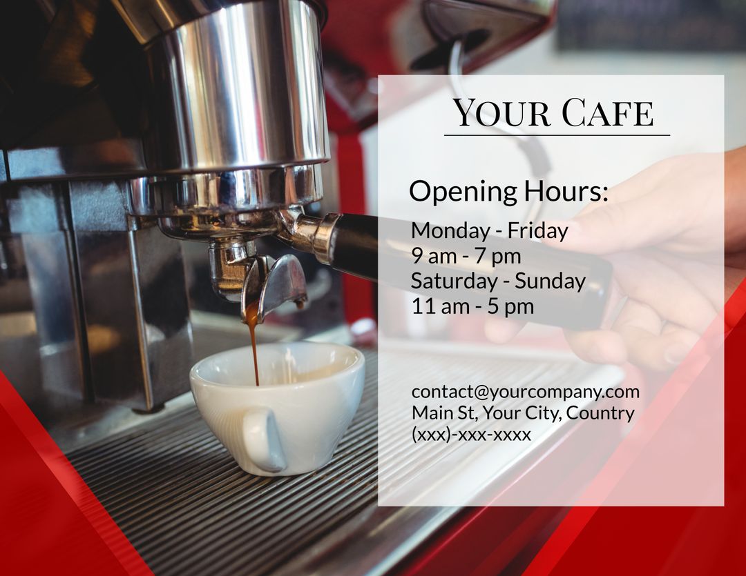 Cafe Promotion with Espresso Pouring Localization Details