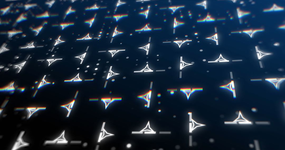 Abstract Geometric Patterns Over Dark Background