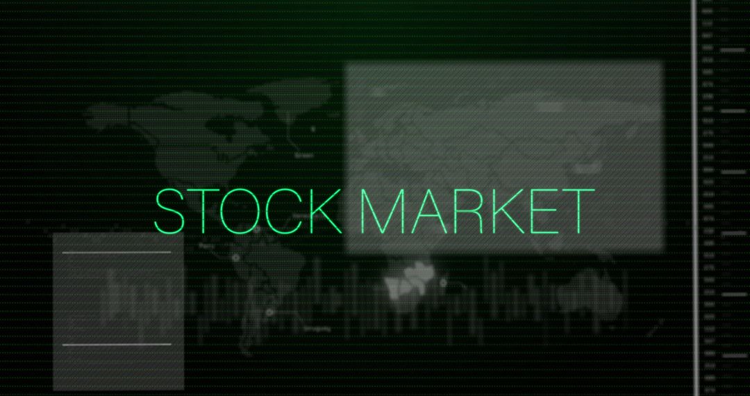 Futuristic Stock Market Data in Green Tone