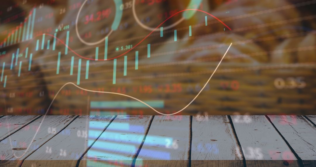 Multiple Economic Indicators Plotted Above a Bakery-themed Background