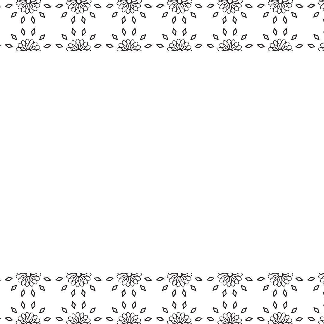 Intricate Black Pattern on Transparent Background Illustration