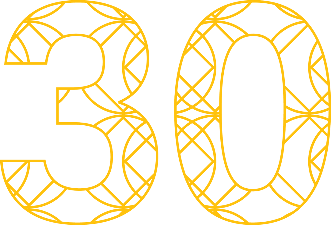 yellow 30 with intricate pattern on transparent background - Download Free Stock Images Pikwizard.com