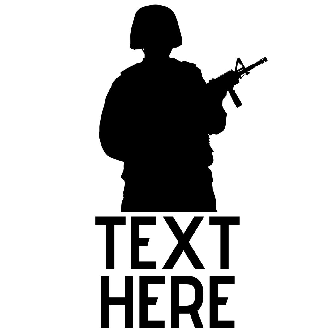 Silhouette of Armed Soldier Promoting Strength and Vigilance - Download Free Stock Templates Pikwizard.com