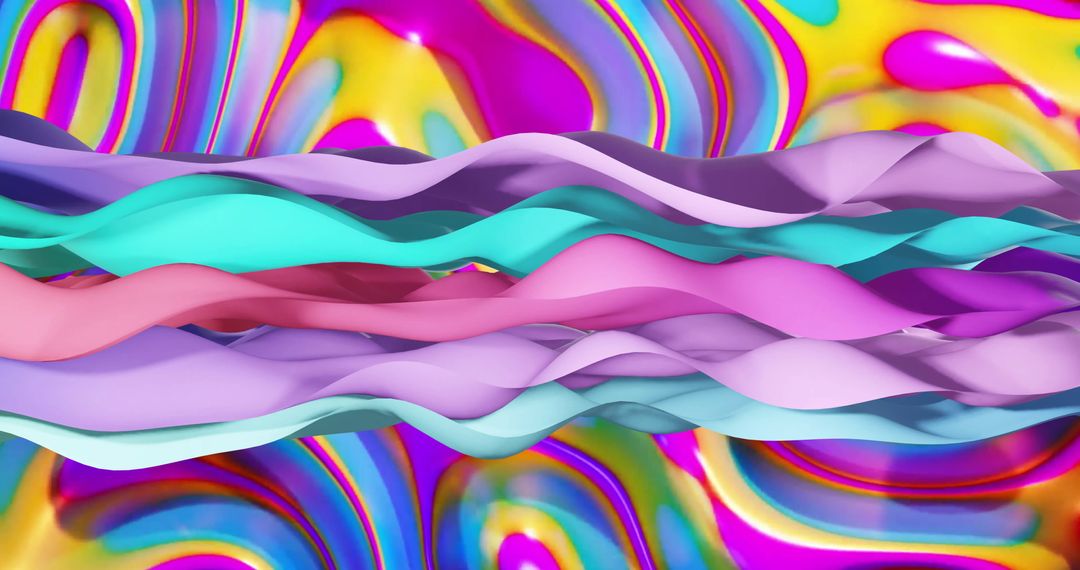 Vibrant Waves and Layers Abstract Background Design
