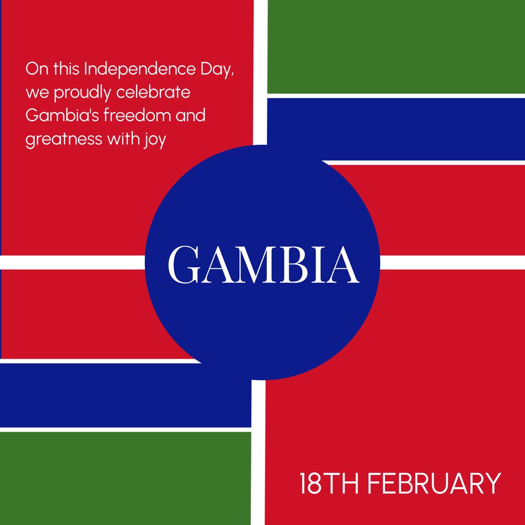 Gambia Independence Day Celebration Design with Bold Colors