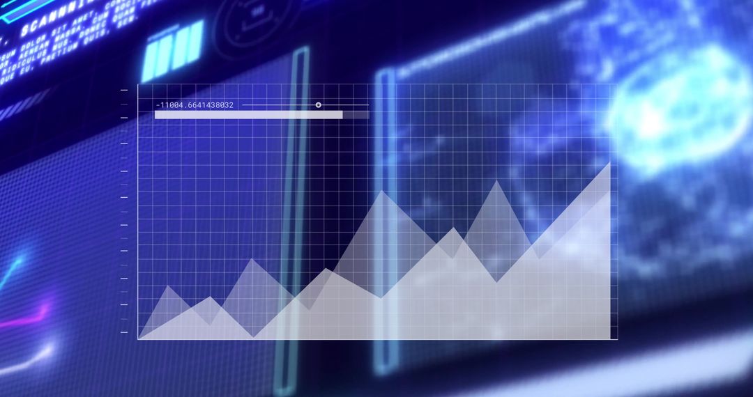 Futuristic Data Analysis Dashboard with Graph Trends