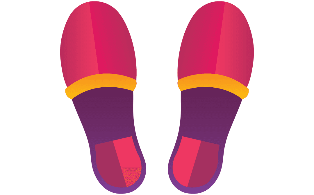 Colorful Slippers in Vector Style Transparent Background