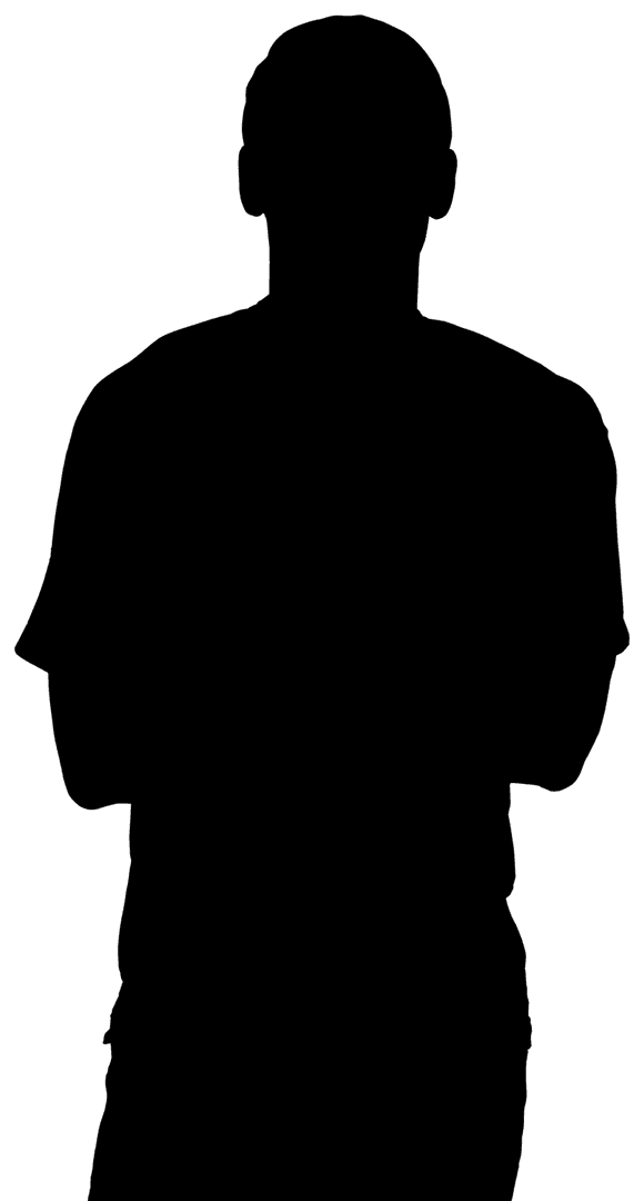 Transparent Silhouette of a Man Standing Alone in Digital Vector