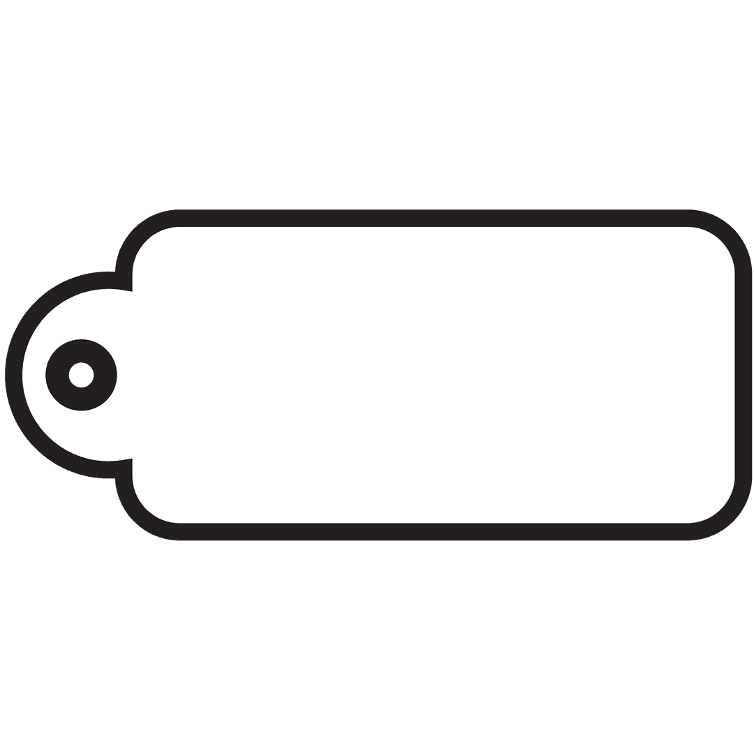 Blank Label Vector for Retail on Transparent Background