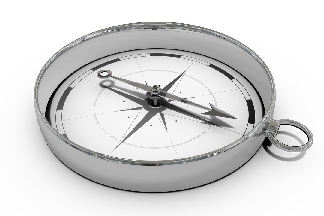 Silver Compass on Transparent Background - Travel and Directions Concept - Download Free Stock Images Pikwizard.com