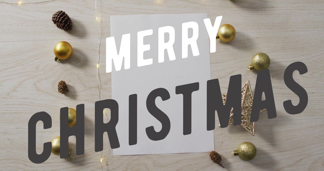 Festive Christmas Greeting with Decorative Ornaments