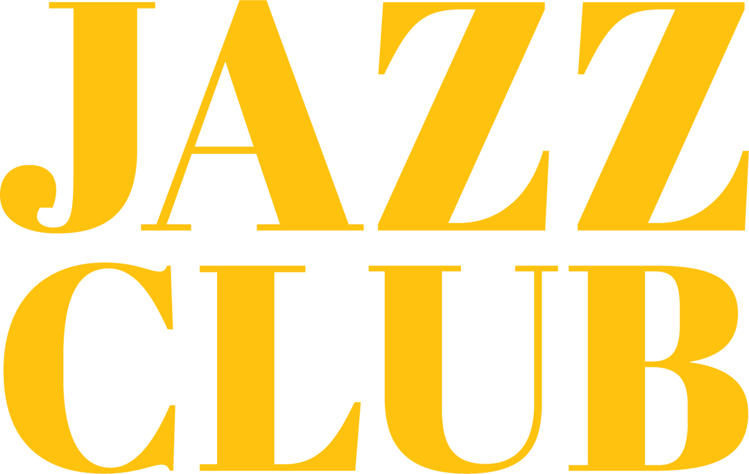 Bold Yellow Jazz Club Text on Transparent Background