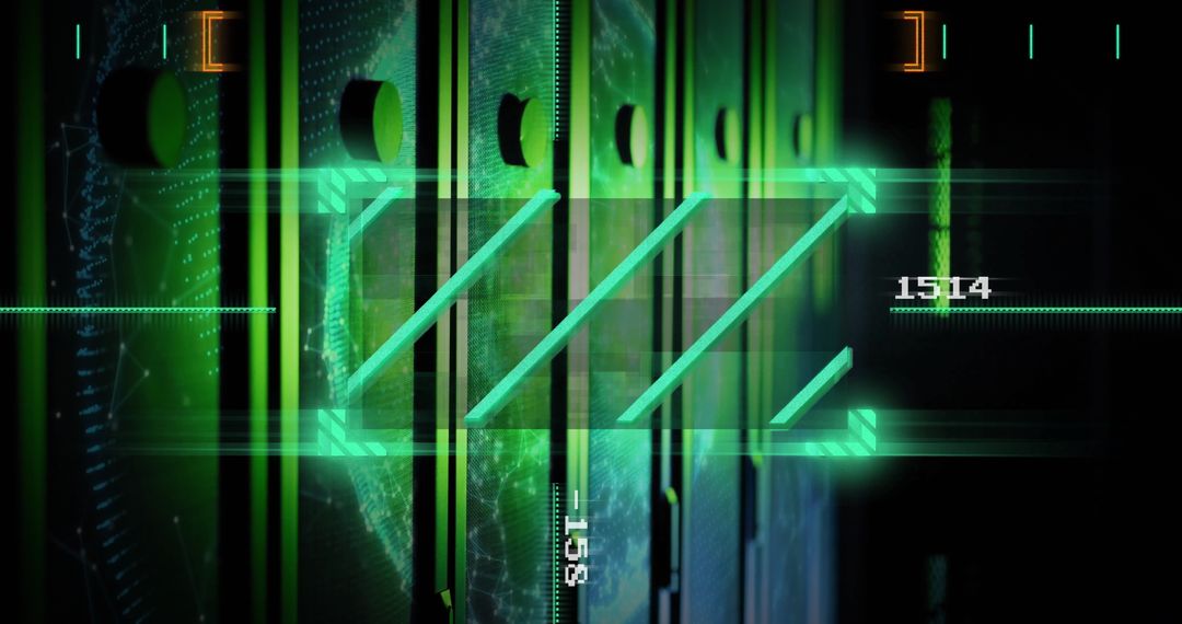 Digital Data Processing in Cyber Security Interface - Free Images, Stock Photos and Pictures on Pikwizard.com