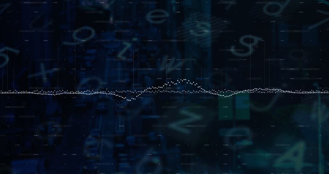 Digital Financial Data Processing Visualization with Floating Letters - Free Images, Stock Photos and Pictures on Pikwizard.com