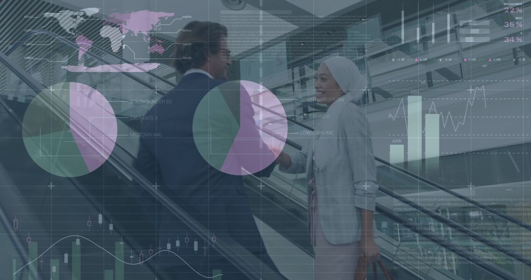 Global Business Interaction with Data Overlay Concept