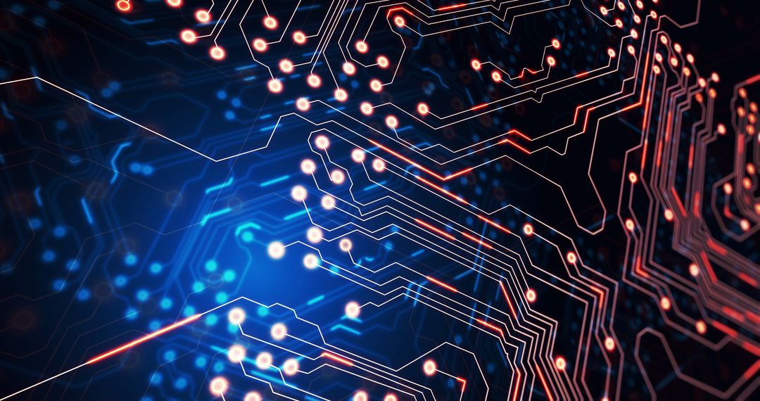 Futuristic Circuit Board Highlighting Digital Connectivity