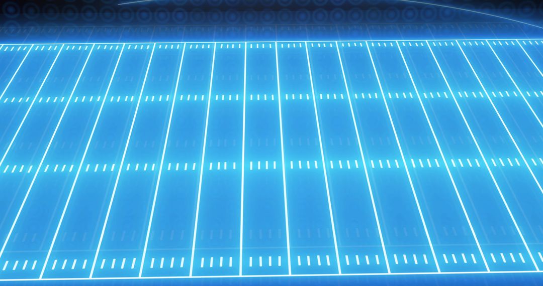 Futuristic Neon Sports Stadium Design with Digital Interface