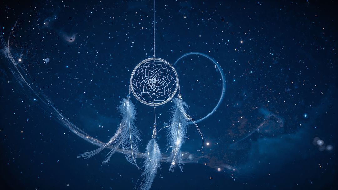 Ethereal Dreamcatcher Floating in Mystical Celestial Dreamscape