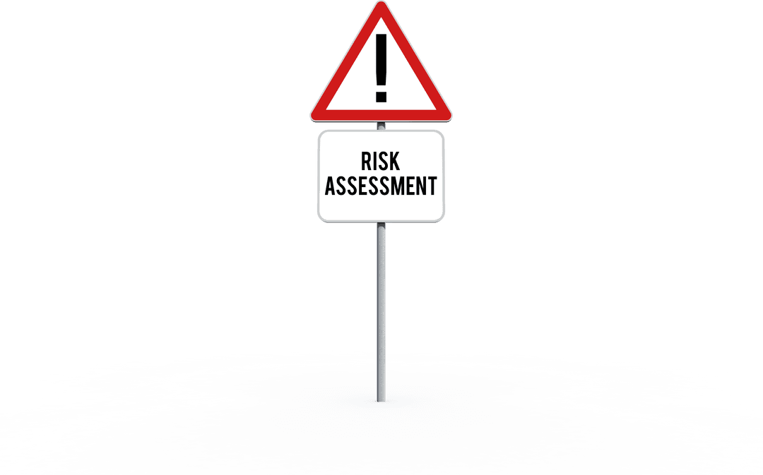Road Sign Warning Risk Assessment Transparent Background Illustration
