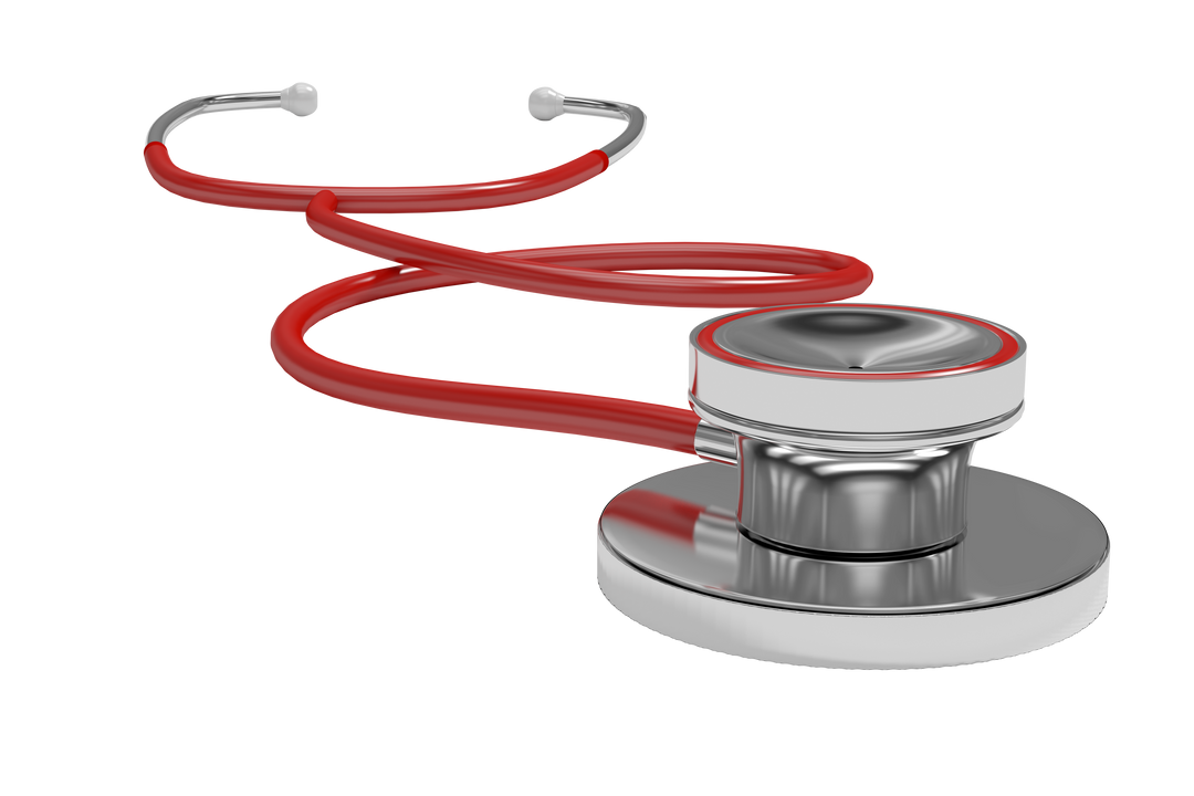 Red Stethoscope on Transparent Background Digital Illustration - Download Free Stock Images Pikwizard.com