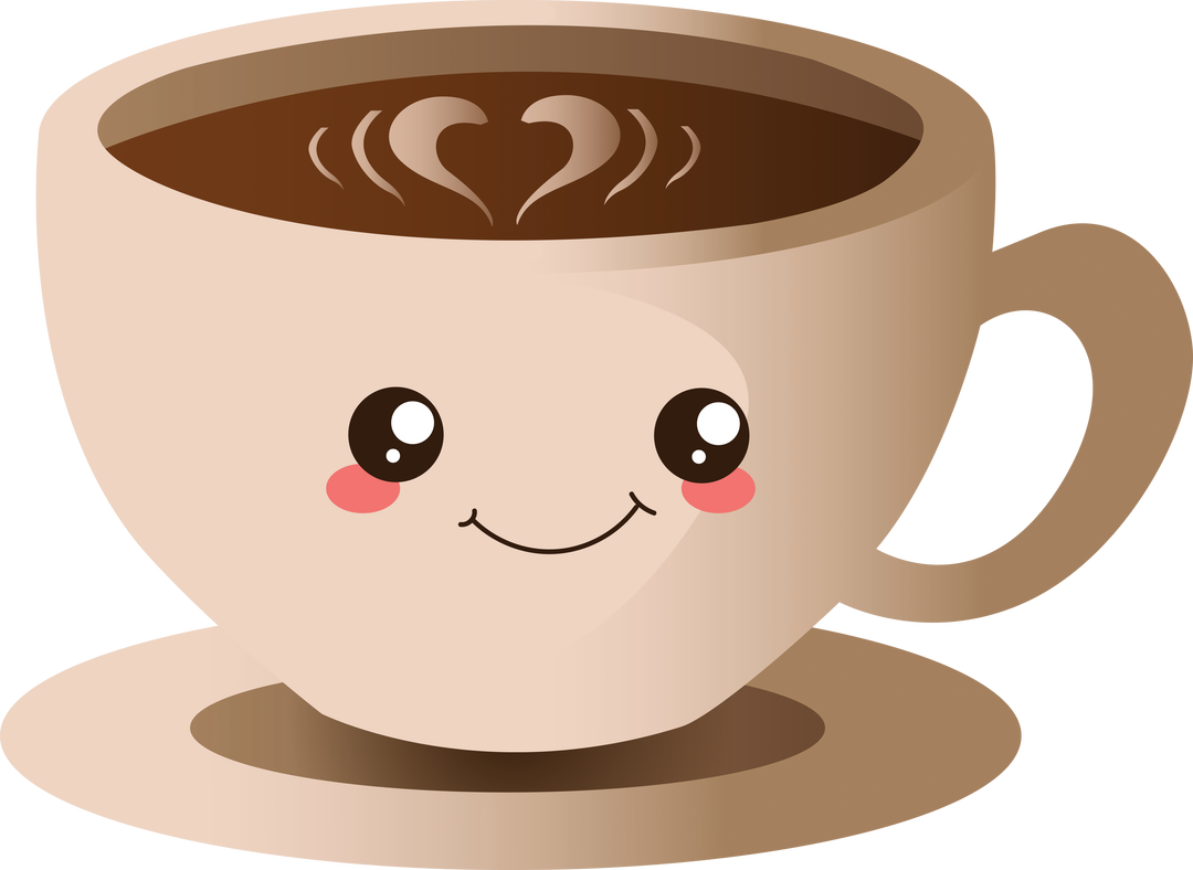 Cute Smiling Coffee Cup on Transparent Background for Digital Use - Download Free Stock Images Pikwizard.com