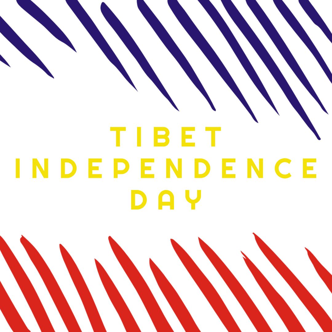 Tibet Independence Day Celebration Design with Abstract Colors