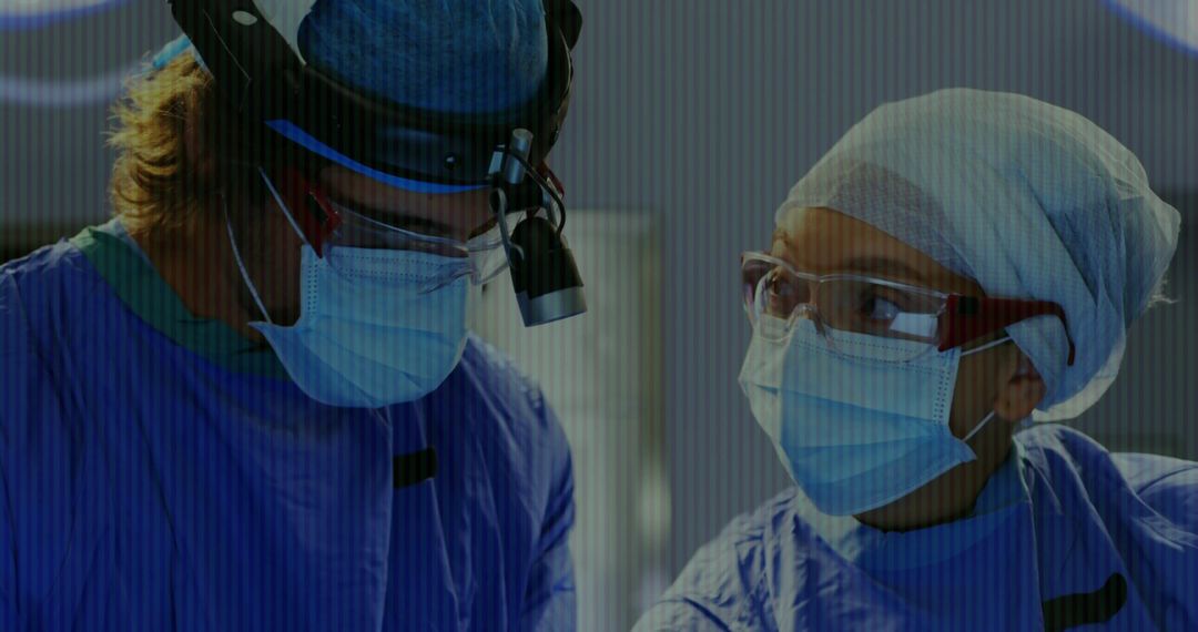 Surgeons Performing Precision Operation in Modern Operating Room