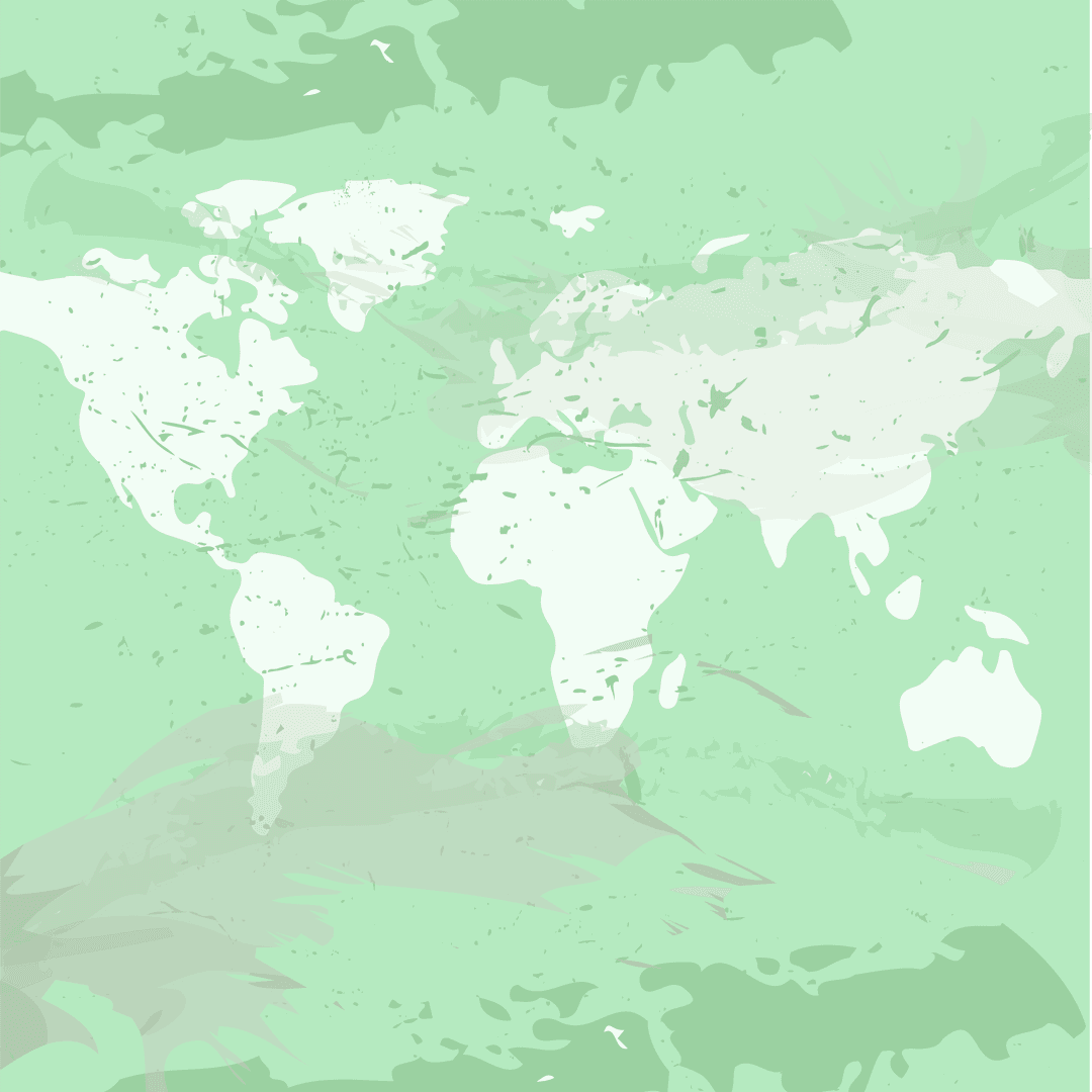Transparent Earth Map Illustration in Artistic Green Style