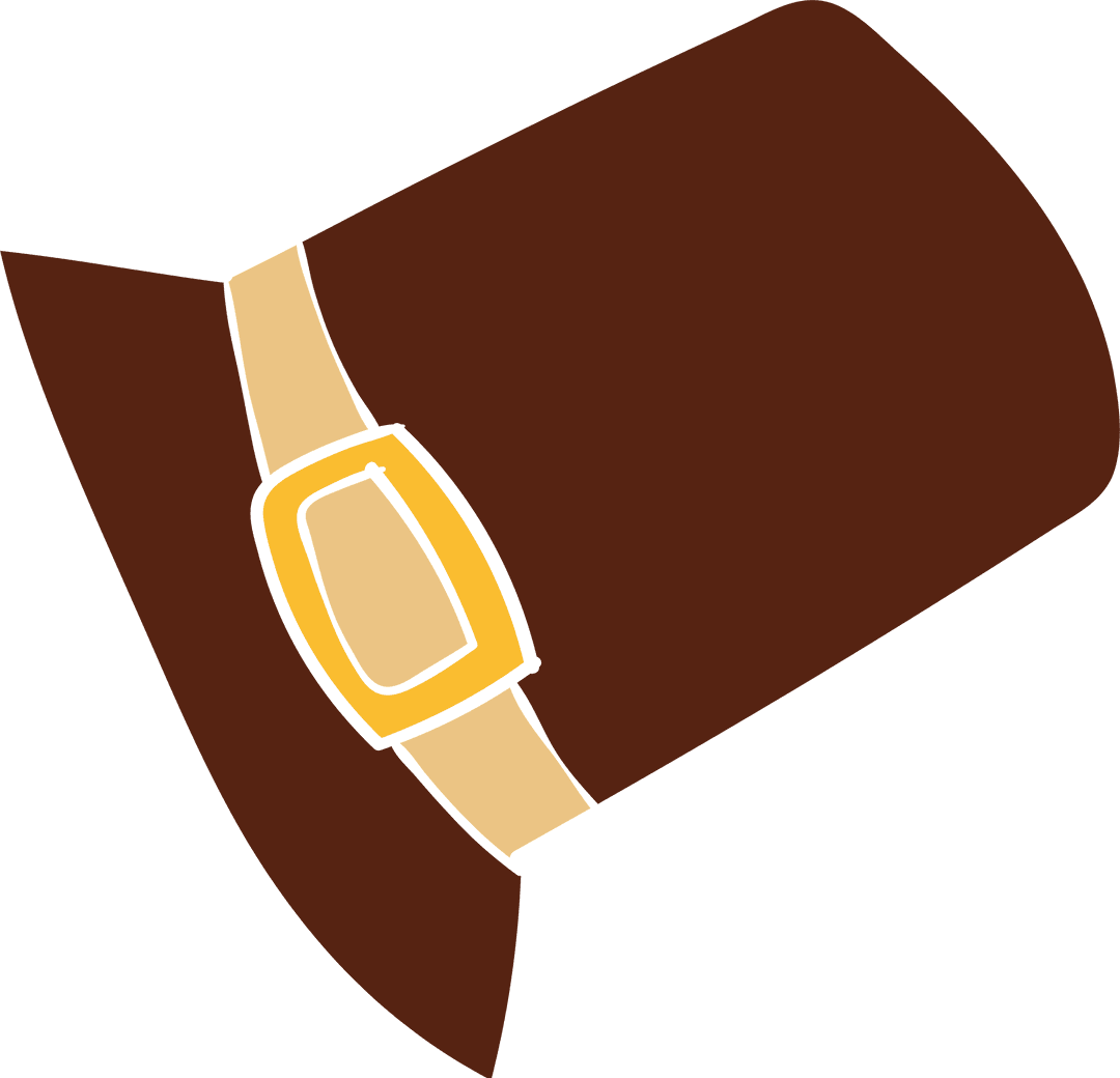 Transparent Witch Hat with Buckle Vector for Halloween Design