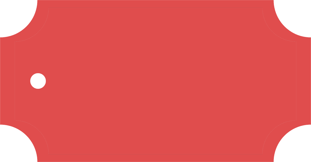 Red Label with Copy Space on Transparent Background for Retail