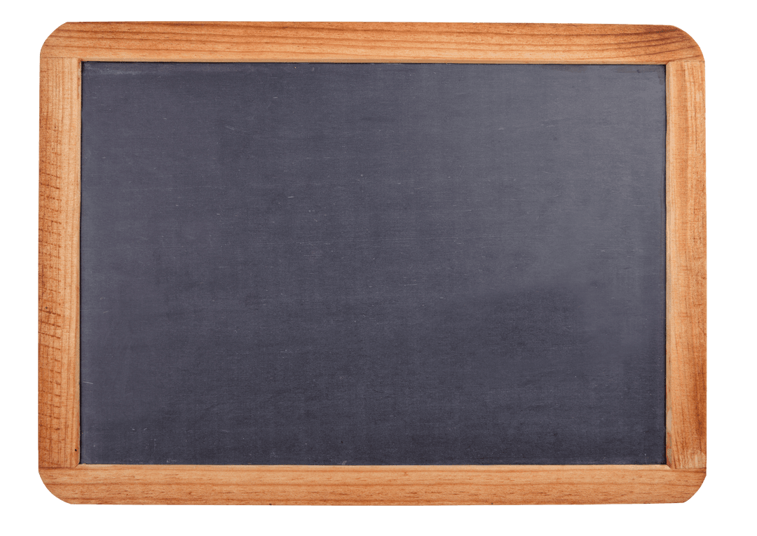 Vintage Blackboard on Transparent Background for Education Concept