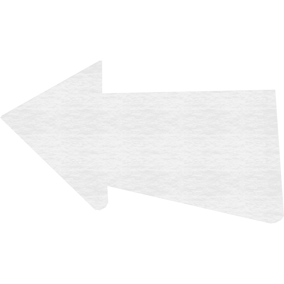 White arrow with transparent background for directional guidance