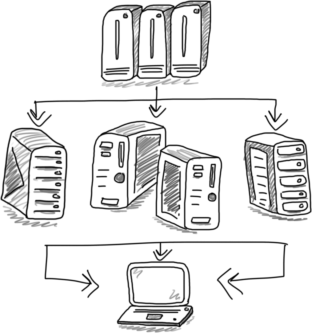 Transparent Technology Servers and Computers Illustration