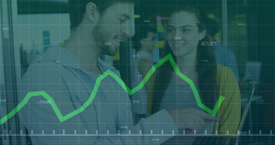 Business Professionals Analyzing Performance Data and Diagrams
