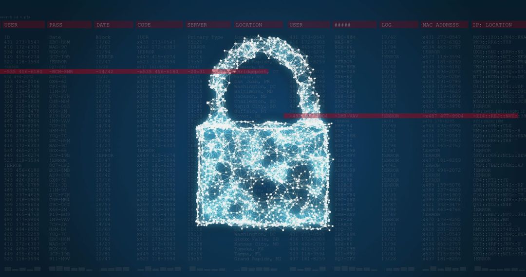 digital lock illustrating cybersecurity with data interface - Free Images, Stock Photos and Pictures on Pikwizard.com