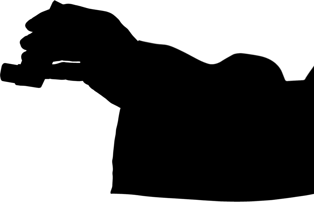 Transparent Silhouette of Hand in Gesturing Posture