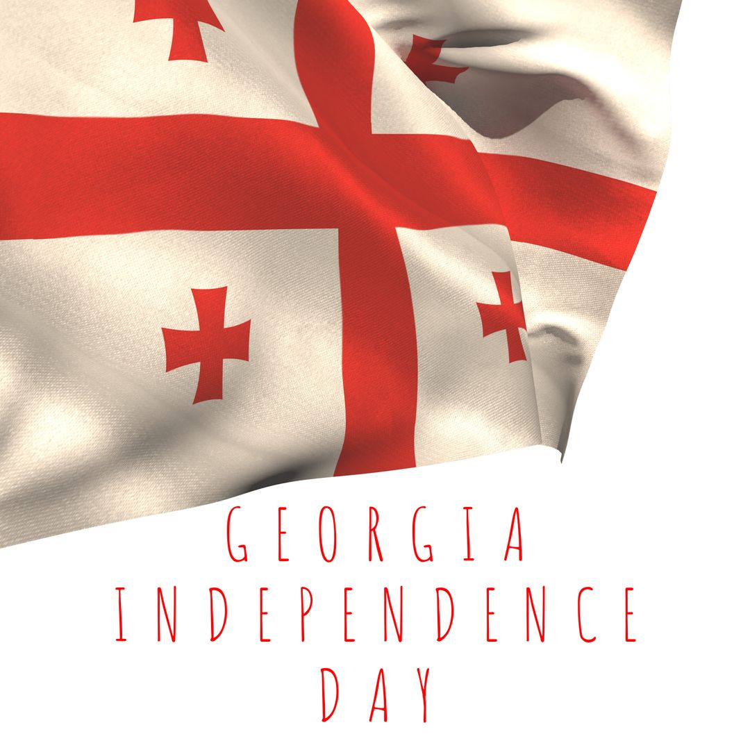 Georgia Flag Waving for Independence Day Celebration