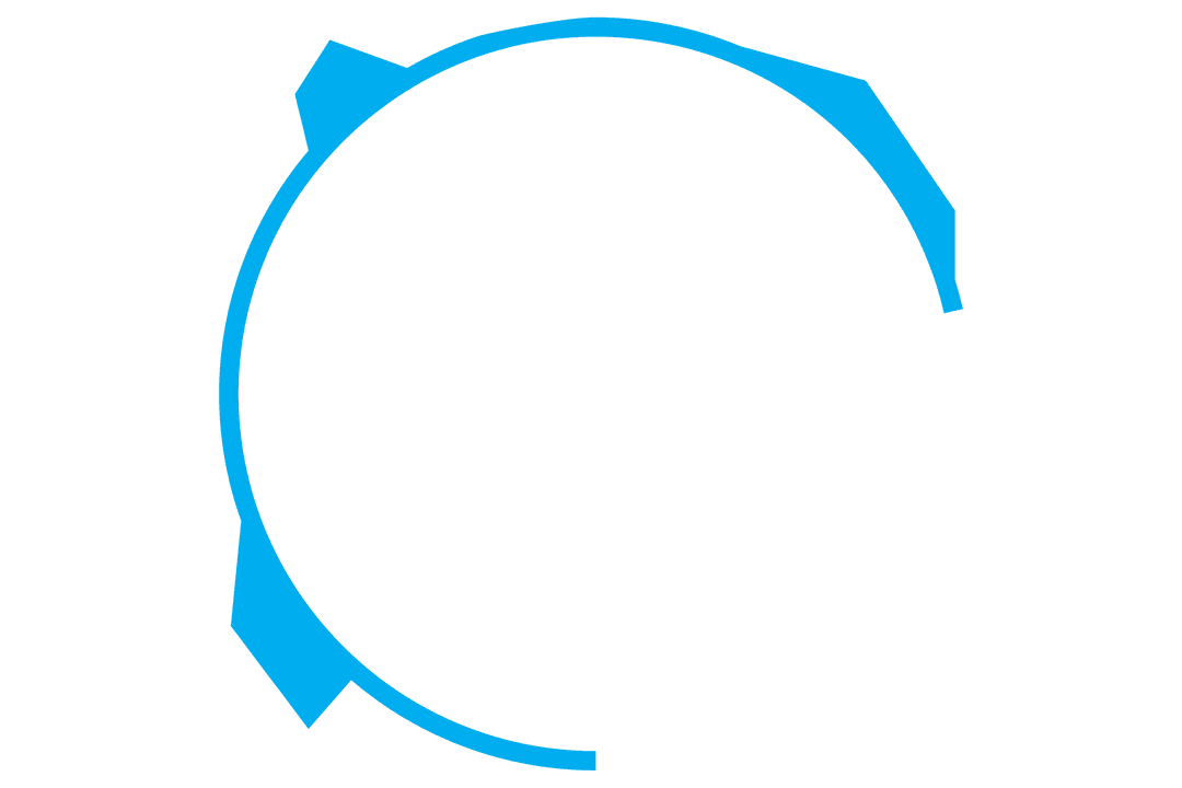 Blue Abstract Circular Shape with Transparent Background