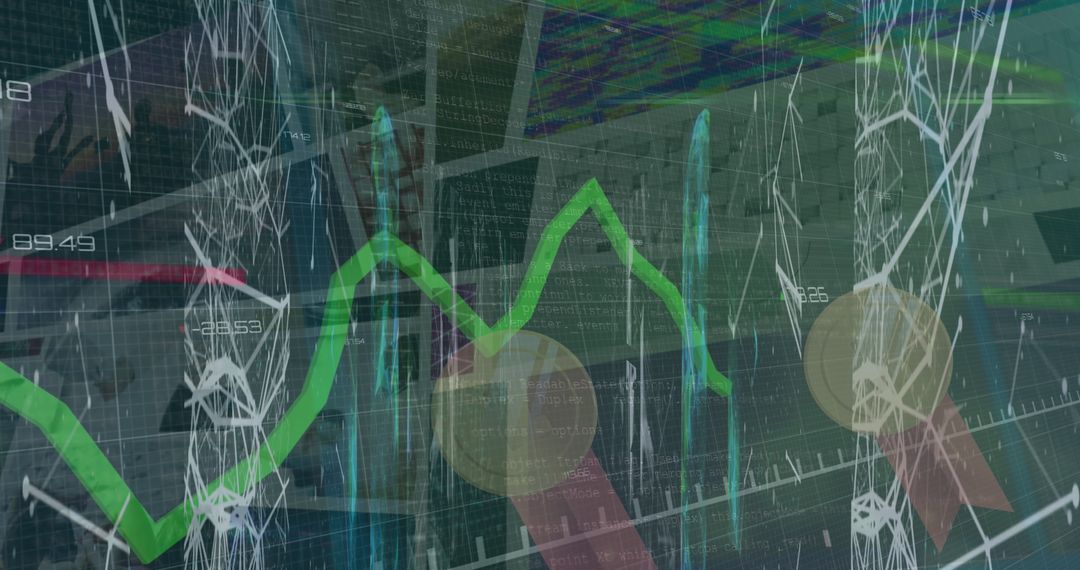 Abstract Digital Financial Data with Graphs and Charts - Free Images, Stock Photos and Pictures on Pikwizard.com