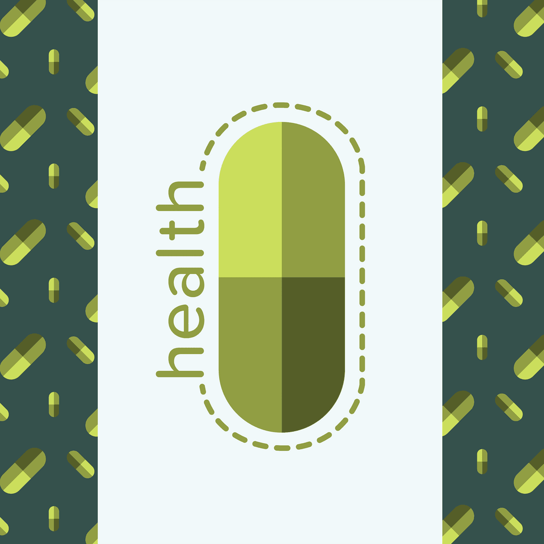 Transparent Health and Pills Digital Illustration on Background