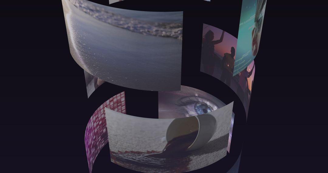 Rotating Virtual Screen with Mixed Theme Projections