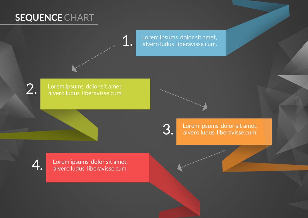 Colorful Arrow Sequence Chart Template - Download Free Stock Images Pikwizard.com
