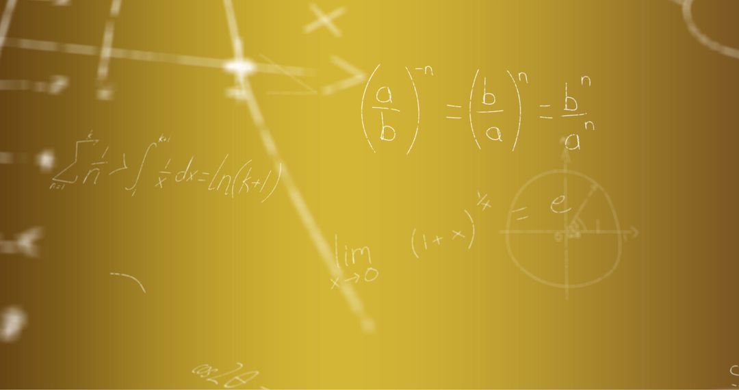 Mathematical Formulas on Gradient Yellow Background