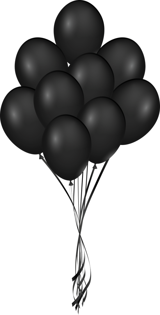 Bunch of Black Balloons on Transparent Background for Celebrations - Download Free Stock Images Pikwizard.com